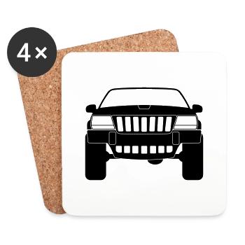 Grand Cherokee WJ - Untersetzer (4er-Set) - Weiß - Vorne