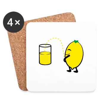 Limonade - Untersetzer (4er-Set) - Weiß - Vorne