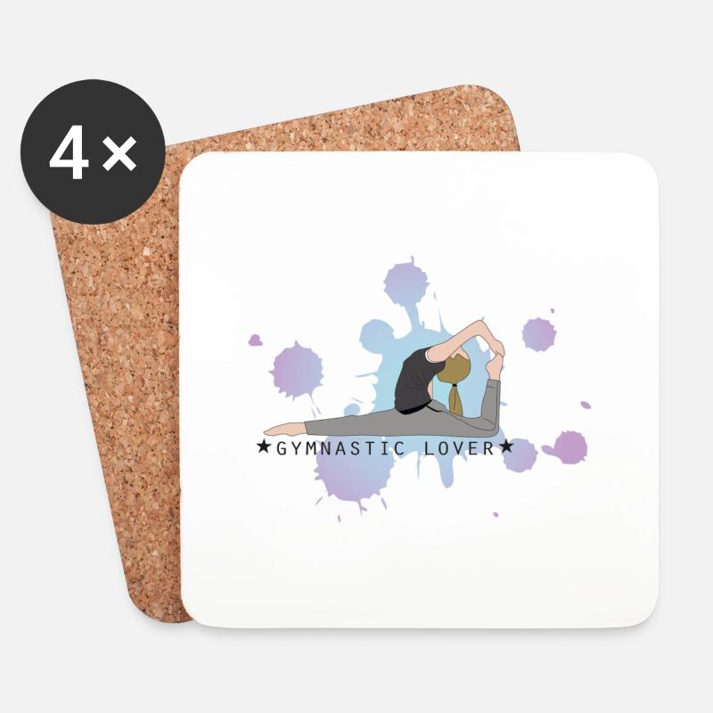 gymnastic lover - Untersetzer (4er-Set) - Weiß
