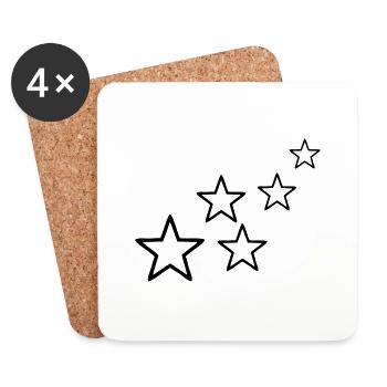 stars - Untersetzer (4er-Set) - Weiß - Vorne