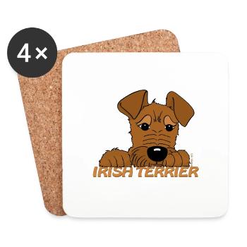 Irish Terrier Kopf - Untersetzer (4er-Set) - Weiß - Vorne