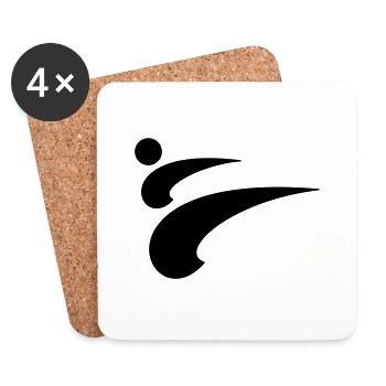 taekwondo kick - Untersetzer (4er-Set) - Weiß - Vorne