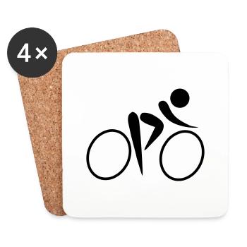 cycling os - Dessous de verre (lot de 4) - blanc - Devant