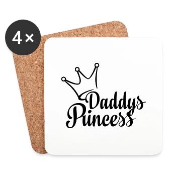 Daddys Princess (dh) - Untersetzer (4er-Set) - Weiß - Vorne