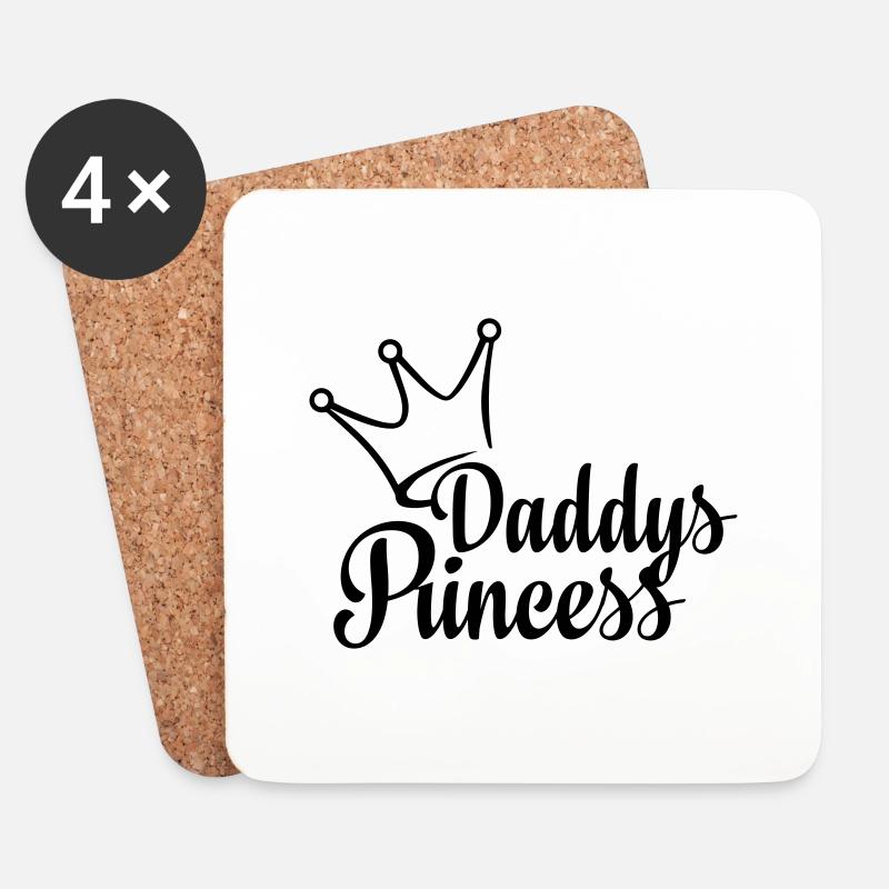 Daddys Princess (dh) - Untersetzer (4er-Set) - Weiß