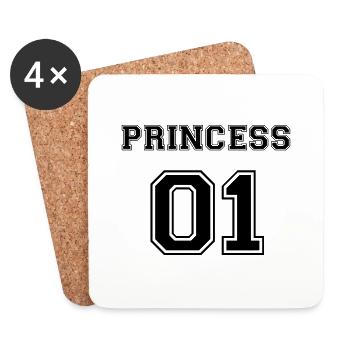 Princess 01 Tochter Familie Kind Baby Geschenk - Untersetzer (4er-Set) - Weiß - Vorne