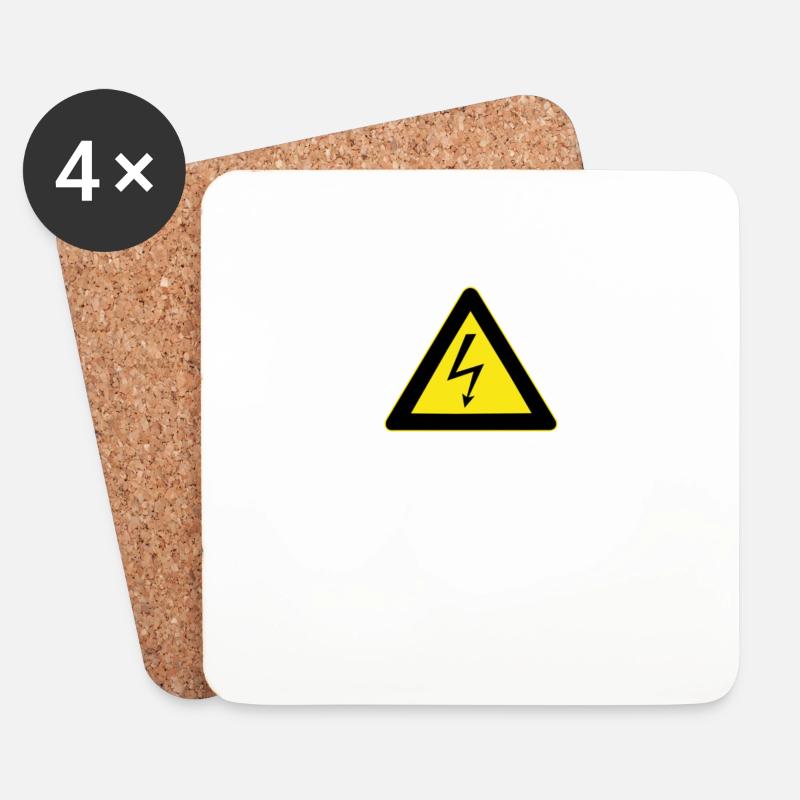 volt_watt - Coasters (set of 4) - white