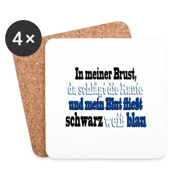 rautenherz02 - Untersetzer (4er-Set) - Weiß - Vorne