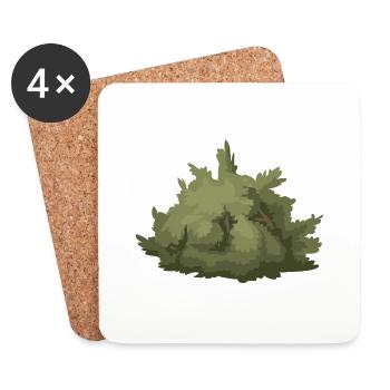 strauecher buesche shrubbery garten garden plants2 - Untersetzer (4er-Set) - Weiß - Vorne