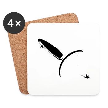 Paragliding Synchro Spiral - Coasters (set of 4) - white - Front