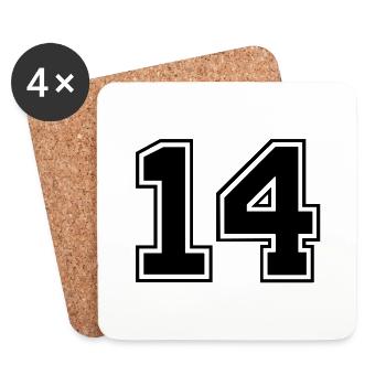 vierzehn - Coasters (set of 4) - white - Front