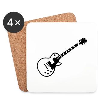 Les Paul Guitar - Coasters (set of 4) - white - Front