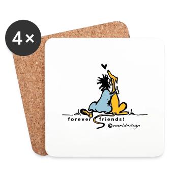 forever friends - Coasters (set of 4) - white - Front