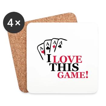 I love this game Cards - Untersetzer (4er-Set) - Weiß - Vorne