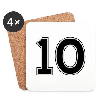 N ° 10 - Dessous de verre (lot de 4) - blanc - Devant