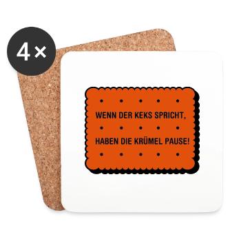 If the biscuit speaks - Coasters (set of 4) - white - Front