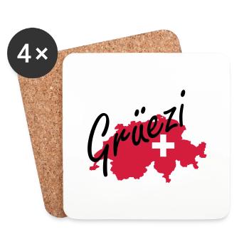 grüezi - Coasters (set of 4) - white - Front