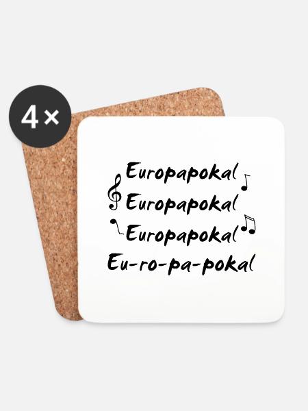 European Cup monochrome - Coasters (set of 4) - white