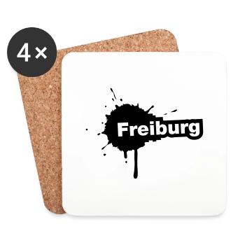 Freiburg Splatter - Untersetzer (4er-Set) - Weiß - Vorne
