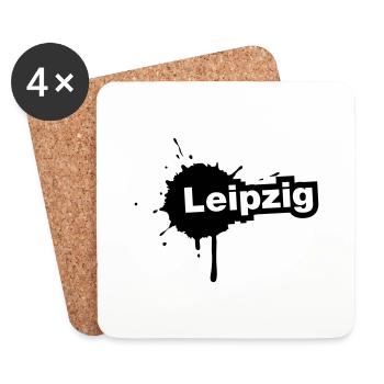 Leipzig Splatter - Untersetzer (4er-Set) - Weiß - Vorne