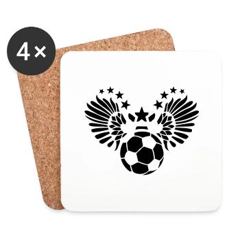 wing soccer football sports flying wing fly4 - Coasters (set of 4) - white - Front