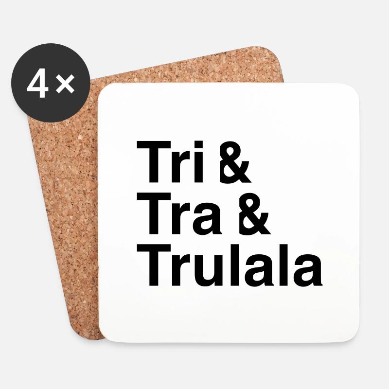 Kasper - Tri Tra Trulala - Untersetzer (4er-Set) - Weiß
