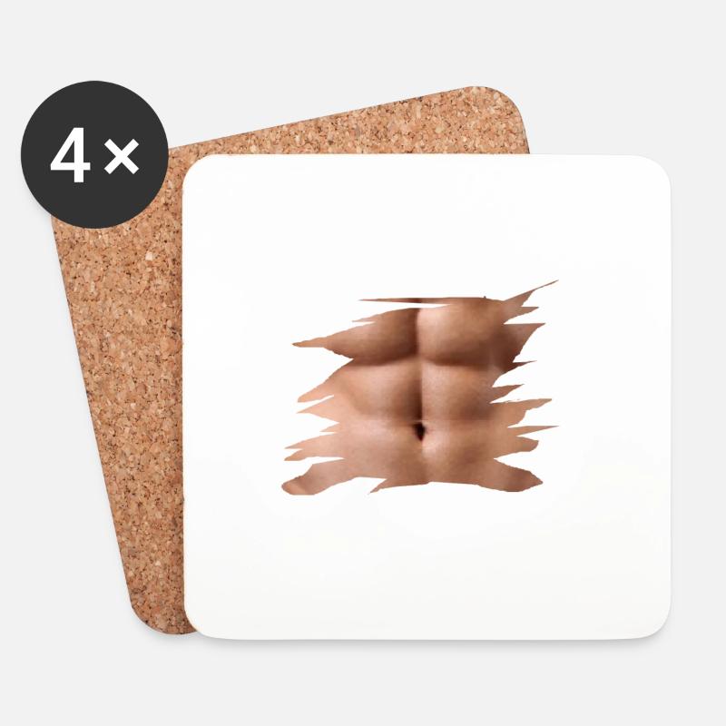sixpack - Untersetzer (4er-Set) - Weiß