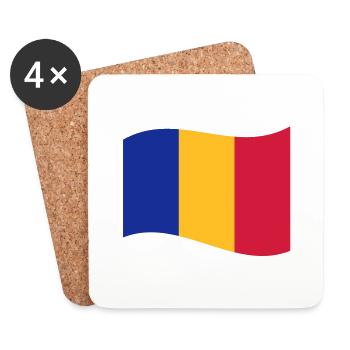 romania - Coasters (set of 4) - white - Front