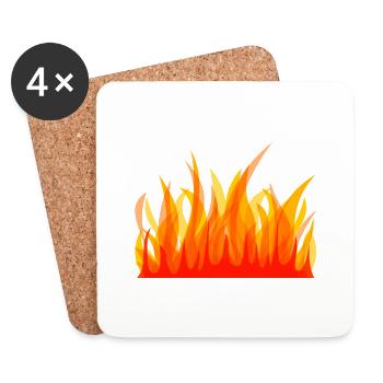 Fire department 1 - Coasters (set of 4) - white - Front