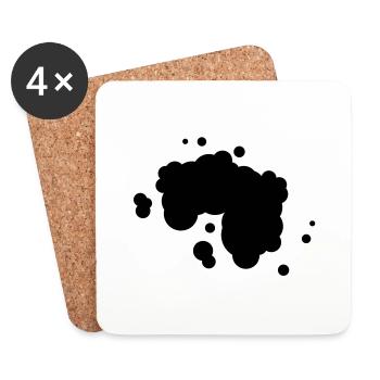 schmutz__f1 - Coasters (set of 4) - white - Front