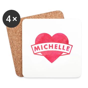 Michelle - Untersetzer (4er-Set) - Weiß - Vorne