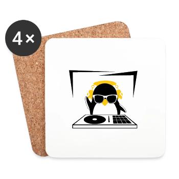 pingouin - Dessous de verre (lot de 4) - blanc - Devant