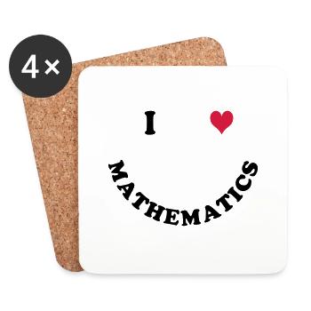 Mathematik - Untersetzer (4er-Set) - Weiß - Vorne