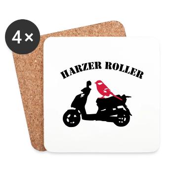 Harzer Roller - Untersetzer (4er-Set) - Weiß - Vorne