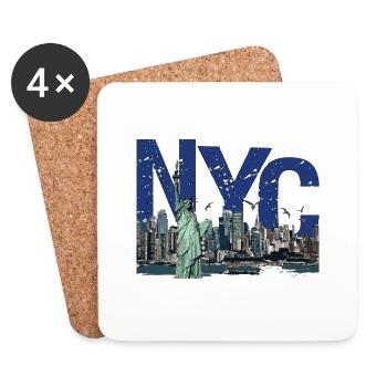 NYC NEW YORK CITY - Coasters (set of 4) - white - Front