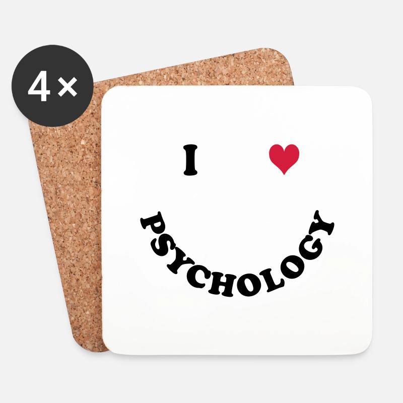 Psychologie - Untersetzer (4er-Set) - Weiß
