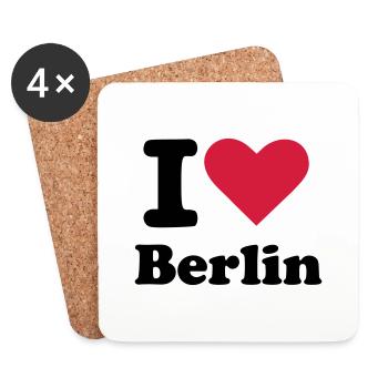 Berlin - Untersetzer (4er-Set) - Weiß - Vorne