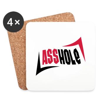 Asshole - Coasters (set of 4) - white - Front