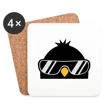 Cool Penguin Bird - Untersetzer (4er-Set) - Weiß - Vorne