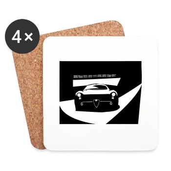 Alfa Car - Untersetzer (4er-Set) - Weiß - Vorne