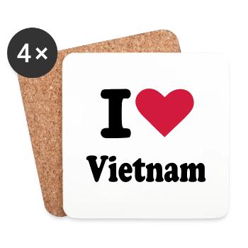 Vietnam - Untersetzer (4er-Set) - Weiß - Vorne