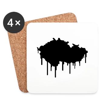 Czech Republic Graffiti - Coasters (set of 4) - white - Front