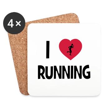I Love Running - Coasters (set of 4) - white - Front