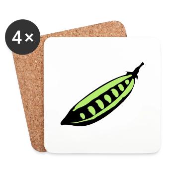 Peas - Coasters (set of 4) - white - Front