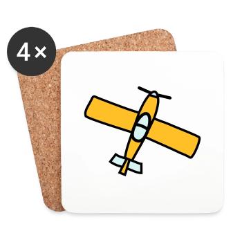 Airplane Design - Coasters (set of 4) - white - Front
