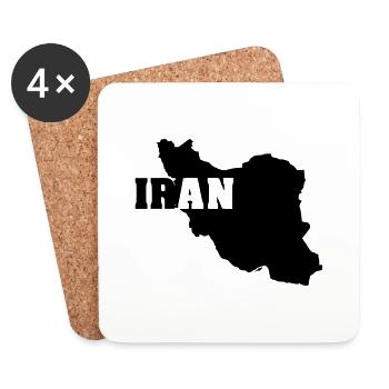 Iran (ID: 002004) - Dessous de verre (lot de 4) - blanc - Devant