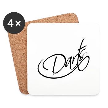 Darts Logo Design - Coasters (set of 4) - white - Front