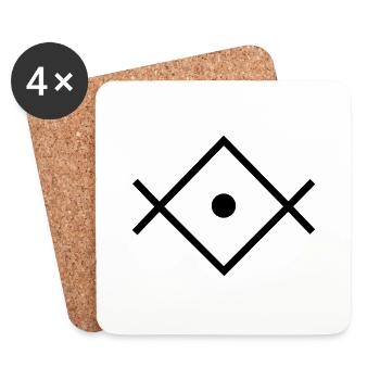 OM TAT SAT, Lichtarbeiter, Spirituelles Symbol - Untersetzer (4er-Set) - Weiß - Vorne