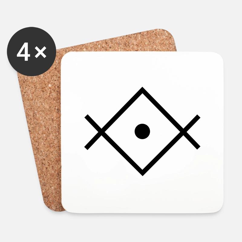 OM TAT SAT, Lichtarbeiter, Spirituelles Symbol - Untersetzer (4er-Set) - Weiß