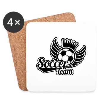 soccer_team_he1 - Dessous de verre (lot de 4) - blanc - Devant